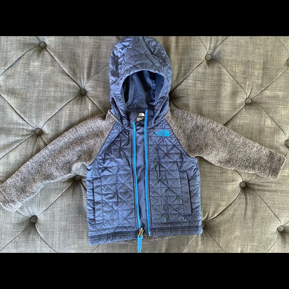 The North Face kids quilted sweater jacket